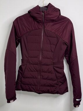 Lululemon Women’s Down For It All Jacket Puffer LW4BK0S RDMR Red Merlot Size 6